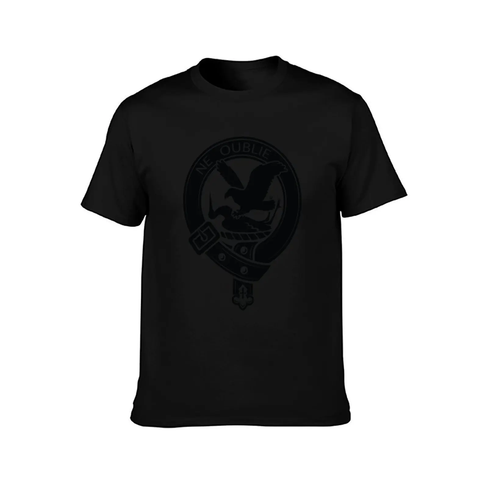 Clan Graham crest badge, Coat of arms. T-Shirt, Summer Casual Cotton Tee, Oversized Streetwear Tops, Vintage Graphic Print