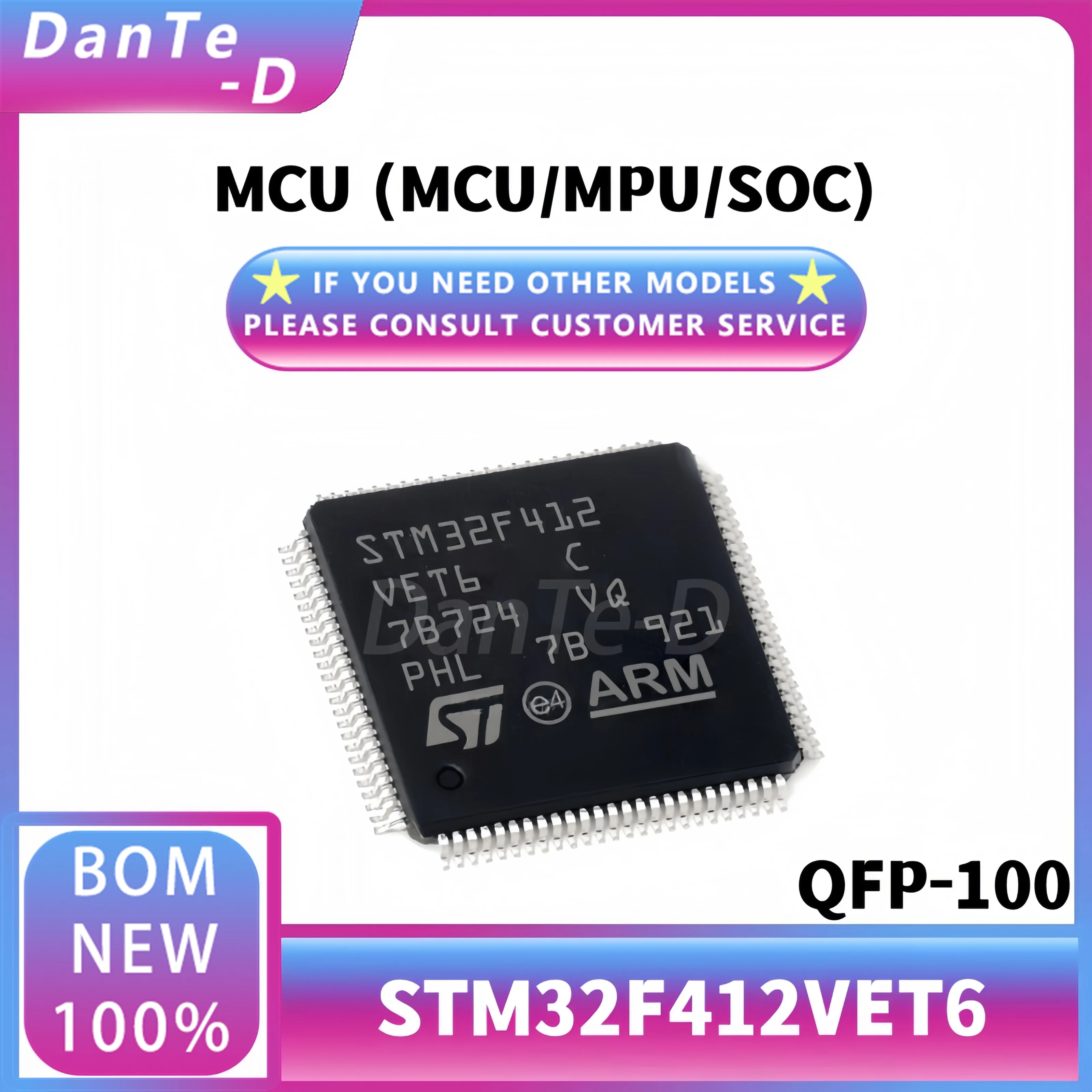 وحدة تحكم MCU أصلية وأصلية ، حزمة LQFP100 ، STM32F412VET6