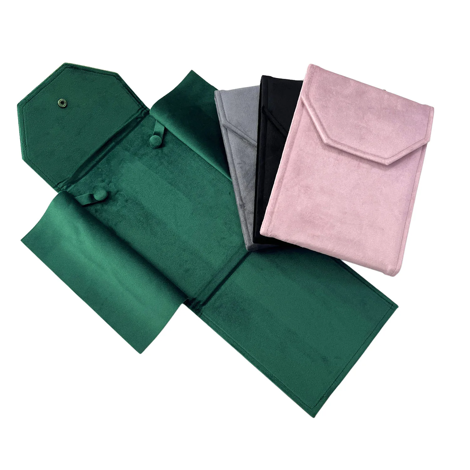 

Fashion Jewelry Organizer Pouch Creative Pendant Pouch Box for Pearl Necklace Portable Anti-Tarnish Soft Bag Packaging Bags
