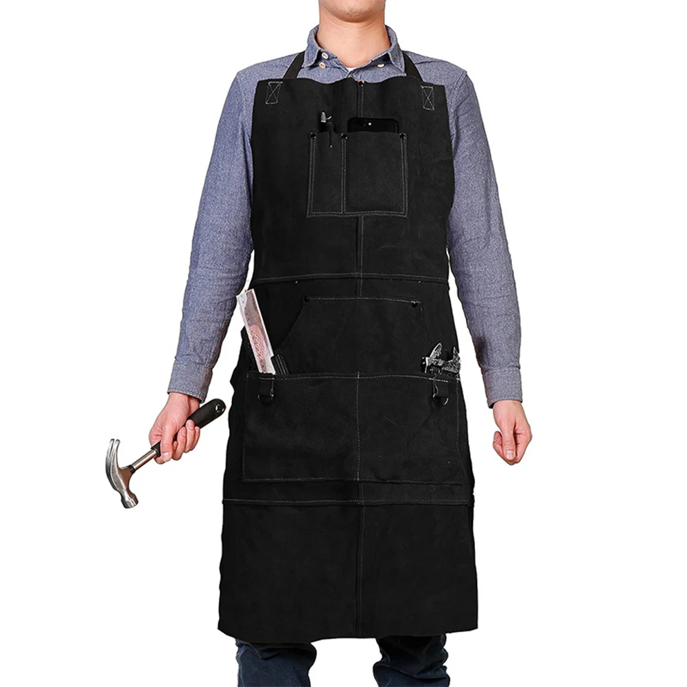 

Welding Activities Flame Retardant Gear Adjustable Crossbody Strap Apron Flexible Welding Gear Double Stitching Design