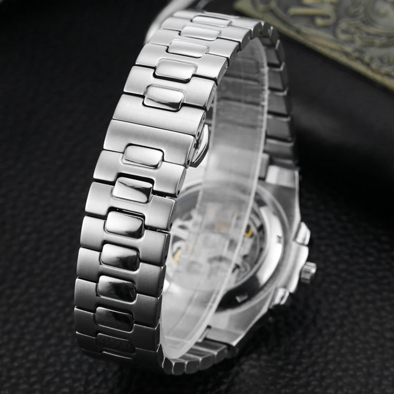 PLADEN nuovo orologio meccanico per uomo orologi maschili in acciaio Stianless di lusso Brand Business Dive Hollow orologio automatico Dropshipping