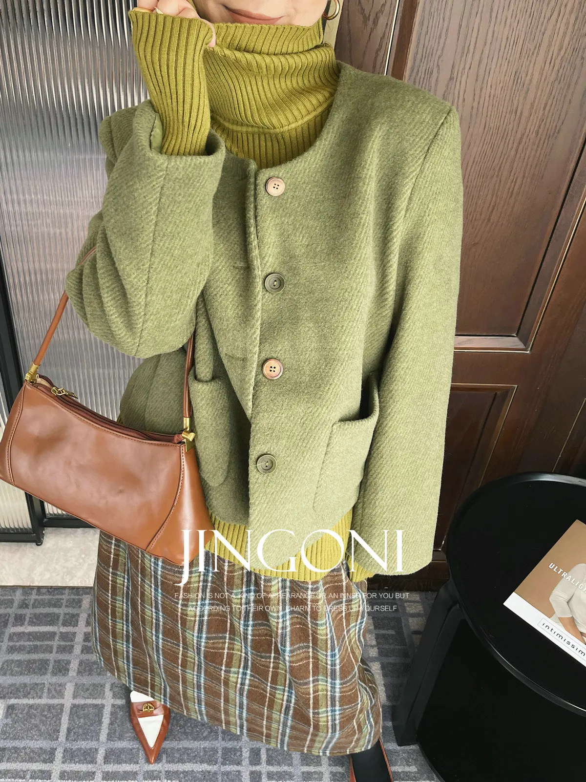 Tweed Blazer Jacket Top Y2K Women Clothing 2024 Woman Winter Korean Style Vintage Elegant Coat Outerwears New Luxury Suit