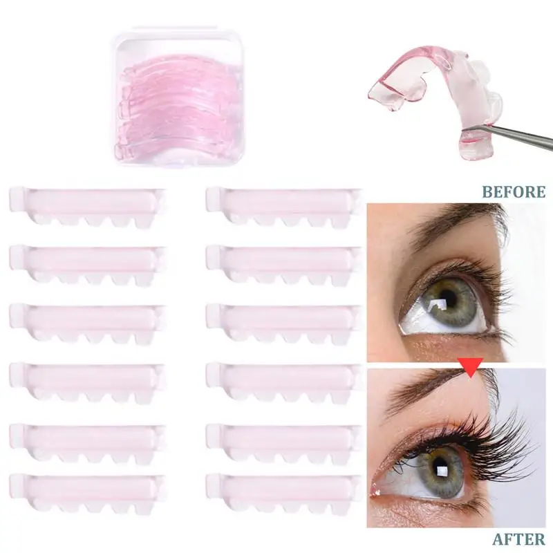New 12Pcs/6size Lash Lift Pads, Jelly Lash Lift Rods Self Adhesive Silicone Pads C-Curl Eyelash Lifting Shield,DIY Use At Home - view 3