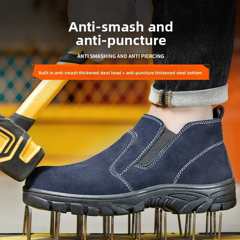 DurableLabor Insurance Shoes Electric Welding Anti-scalding One Pedal Anti-smashing Anti-piercing Wear-resistant Soft Deodorant