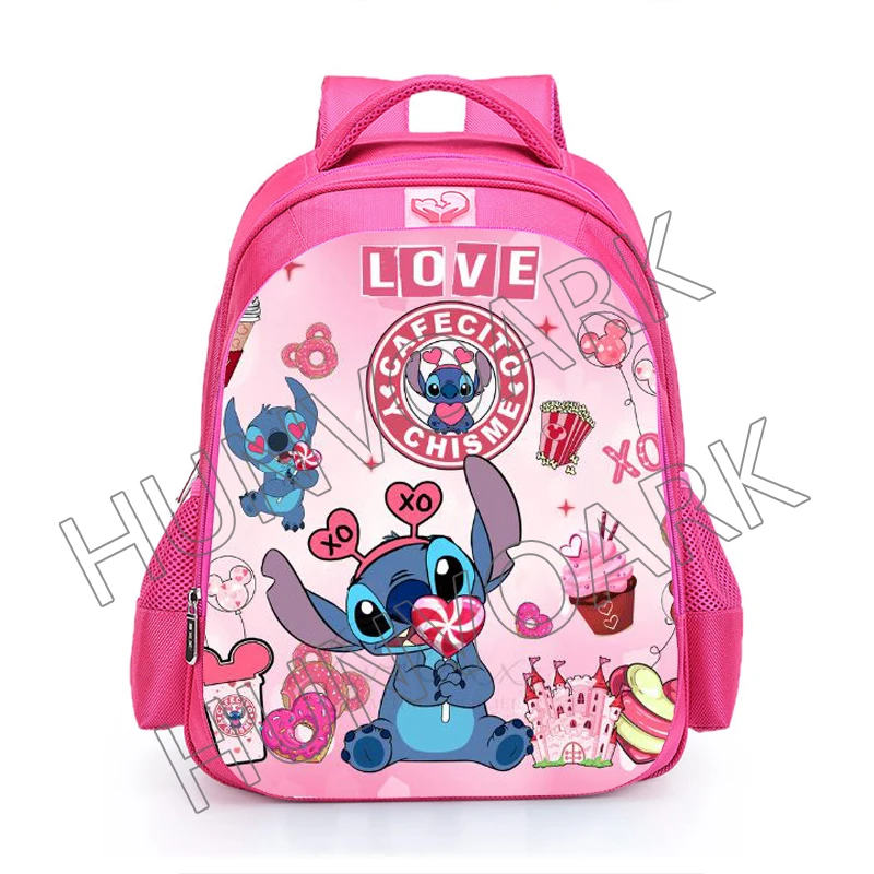 Lilo & Stitch Backpacks Orthopedic Cartoon Pink Princess Primary School Bag Girls Software backpack Kids Travel Mochilas