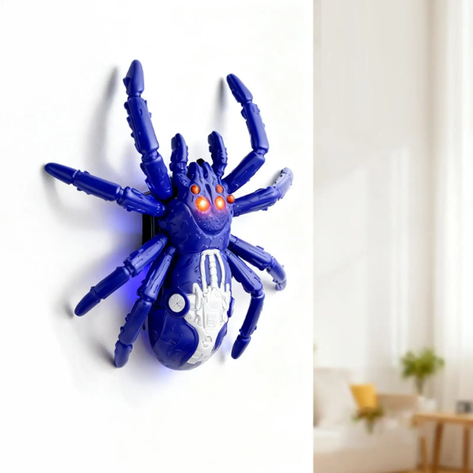 Remote Control Spider Toy Rechargeable Crawling Robot with LED Eyes Halloween Prank Gift for Boys Girls Kids Birthday Party