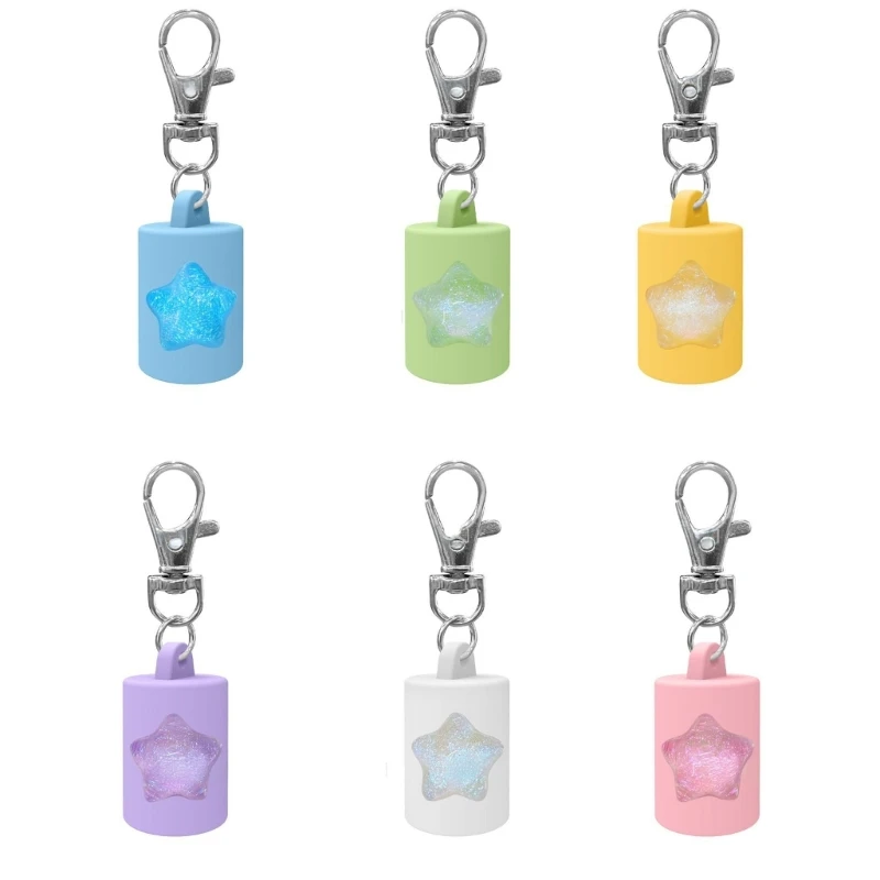 G99E Mini Lip Gloss Holder Keychain Reusable Silicone Container Leakproof Design