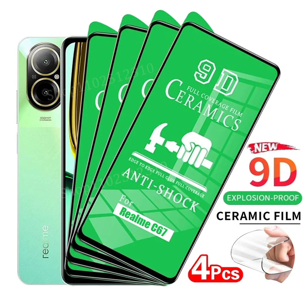 4PCS Screen Protector For Realme C67 4G C55 C53 C35 C33 C31 C30 Soft Clear Ceramic Film For Realme GT Neo 2 2T 3 3T 5G Not Glass