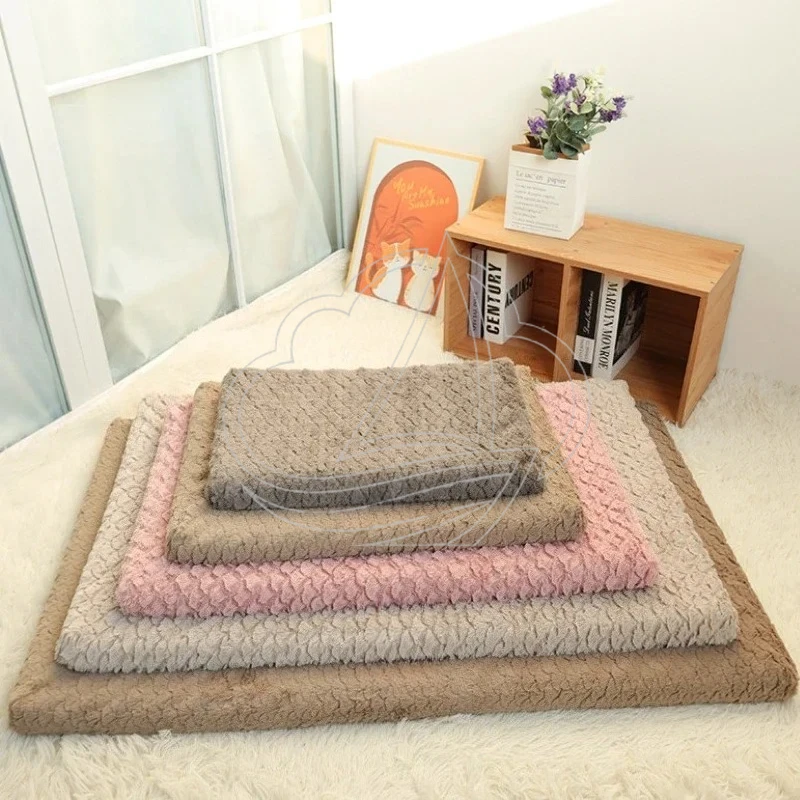3D Foam Orthopedic Pet Bed Removable Washable Faux Fur Cover Waterproof Anti-Slip Mat