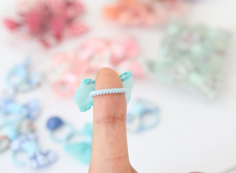 10 pz/lotto carino copricapo per bambini accessori per capelli fiocco per Babys Scrunchie