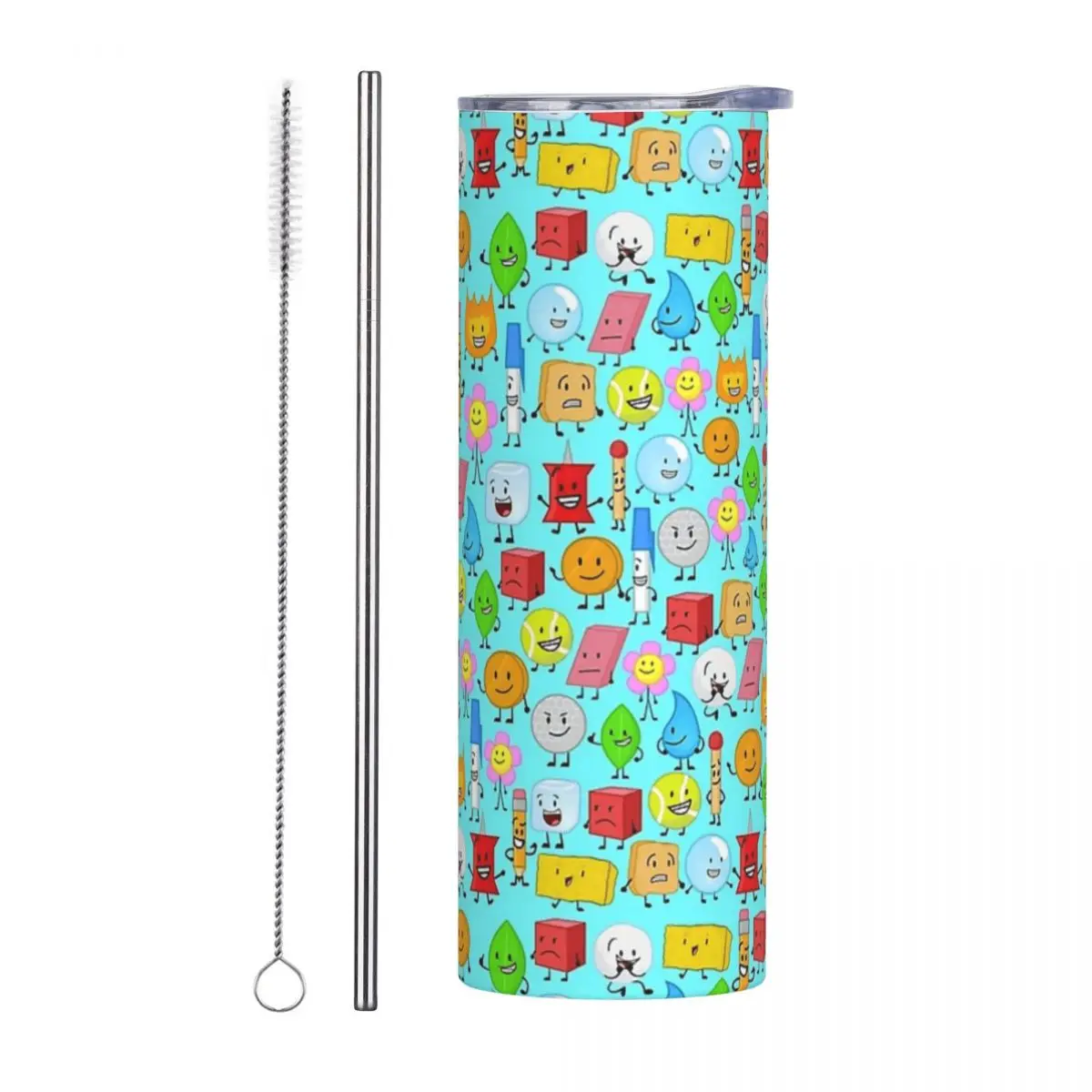 

Bfdi Stainless Steel Tumbler Vacuum Insulated Mugs Thermal Cold Bottle Straw With Lid 20oz