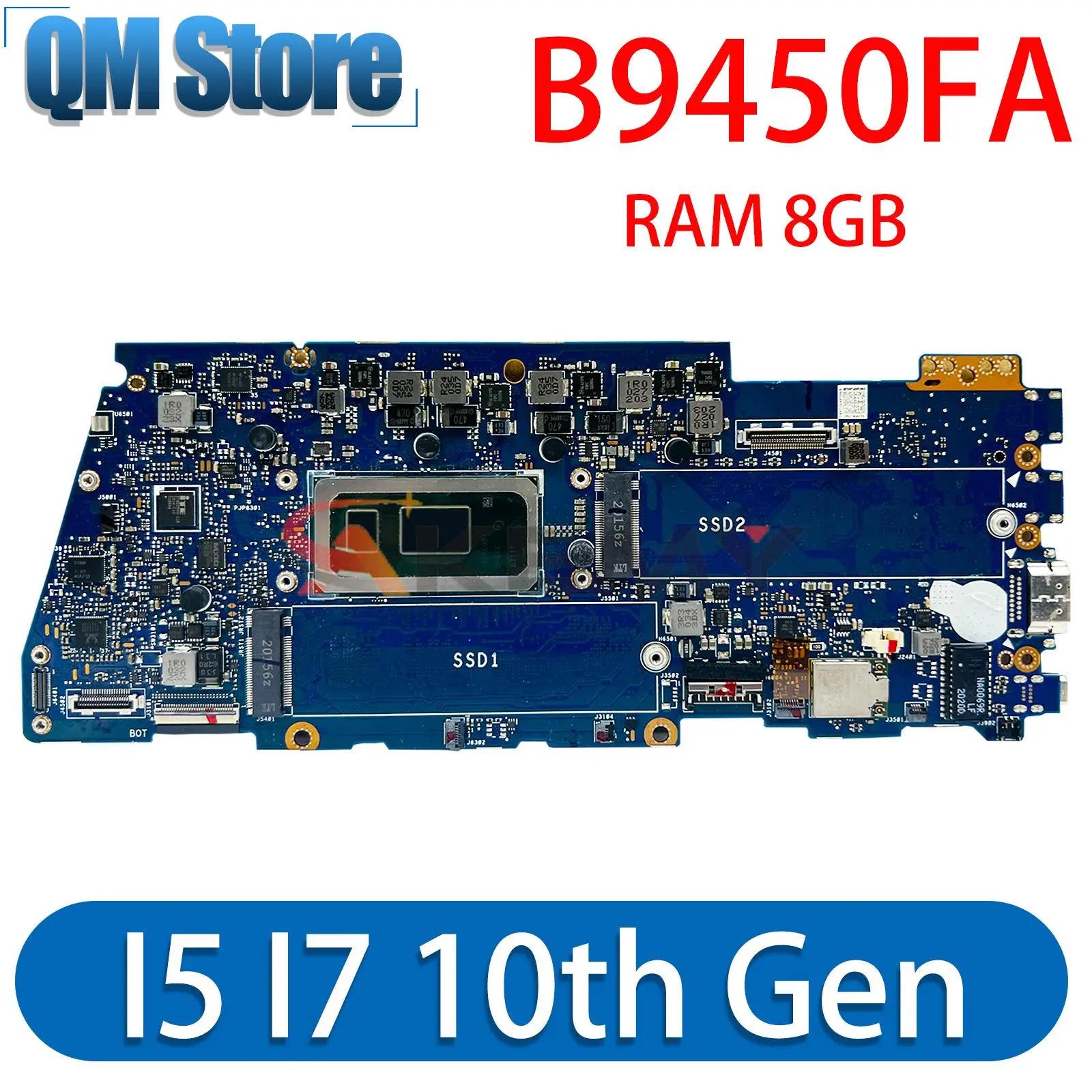 

Notebook B9450F Mainboard For ASUS ExpertBook B9 B9450 B9450FA Laptop Motherboard I5 I7 10th Gen 8GB/RAM MAIN BOARD