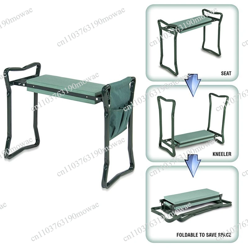 Kneeling stool multi-purpose sitting folding kneeling chair with kit labor-saving outdoor gardening stool