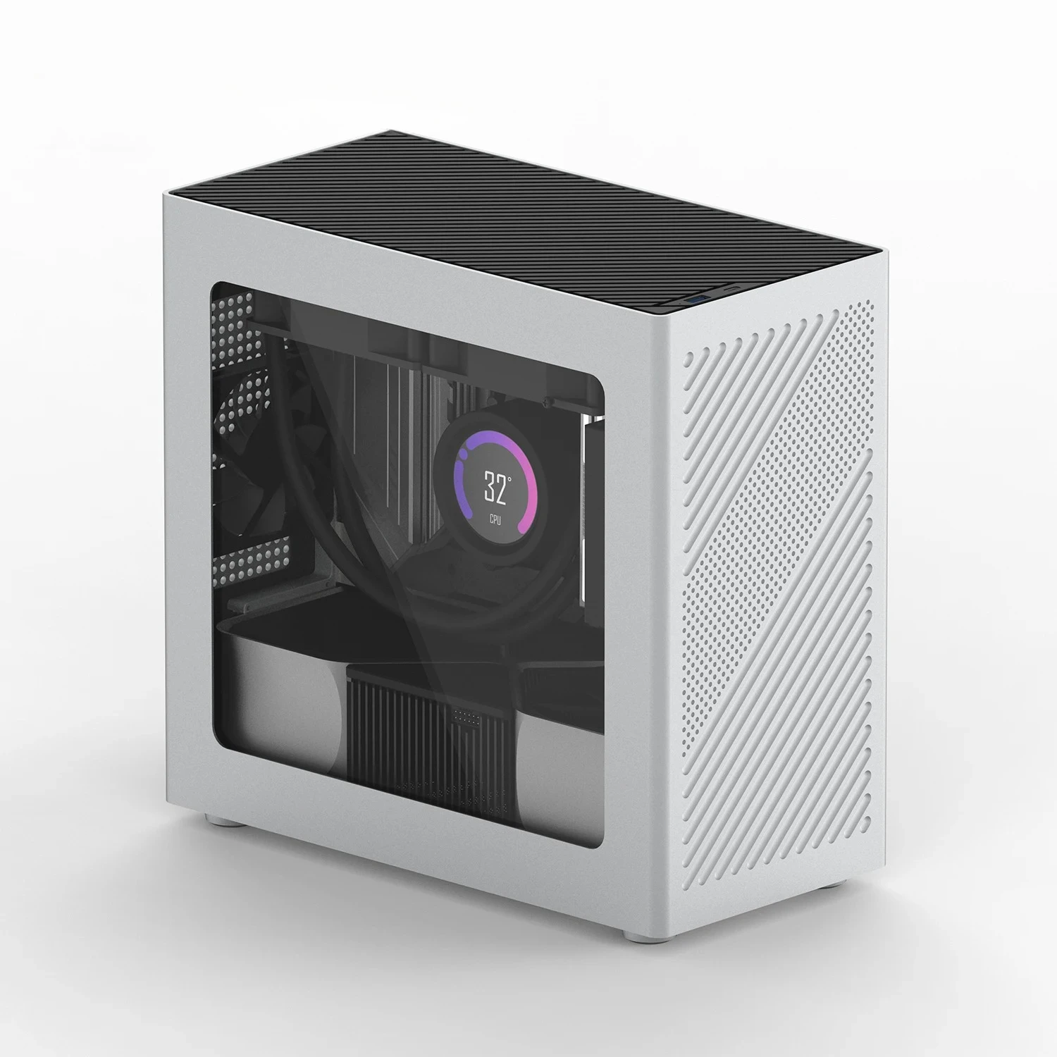 

New COOJ Z18 Side Transparent MATX Aluminum Alloy Integrated Molding Shell Directly Inserted Into Water-cooled ITX Computer Case