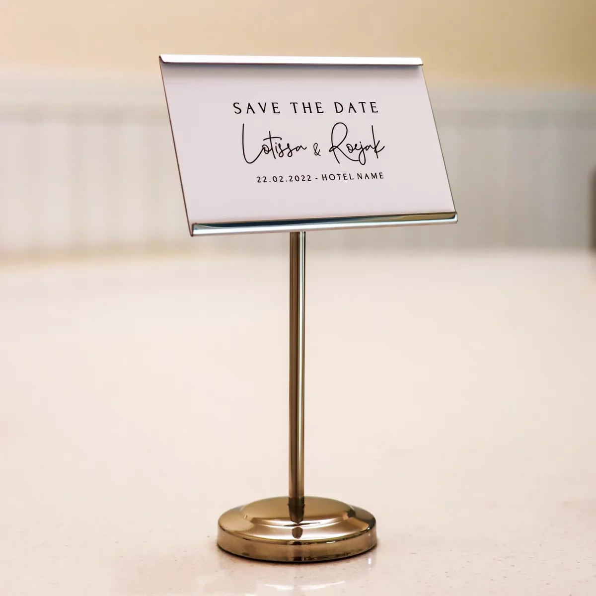 5 Pieces 90x55mm Stainless Table Number Place Card Holder Price Label Paper Tags Metal Restaurant Menu Sign Holder Display Stand