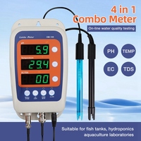 4 In 1 Water Quality Tester Temp TDS EC PH Meter Conductivity Monitor Digital Analyzer For Swimming Pool EU Plug