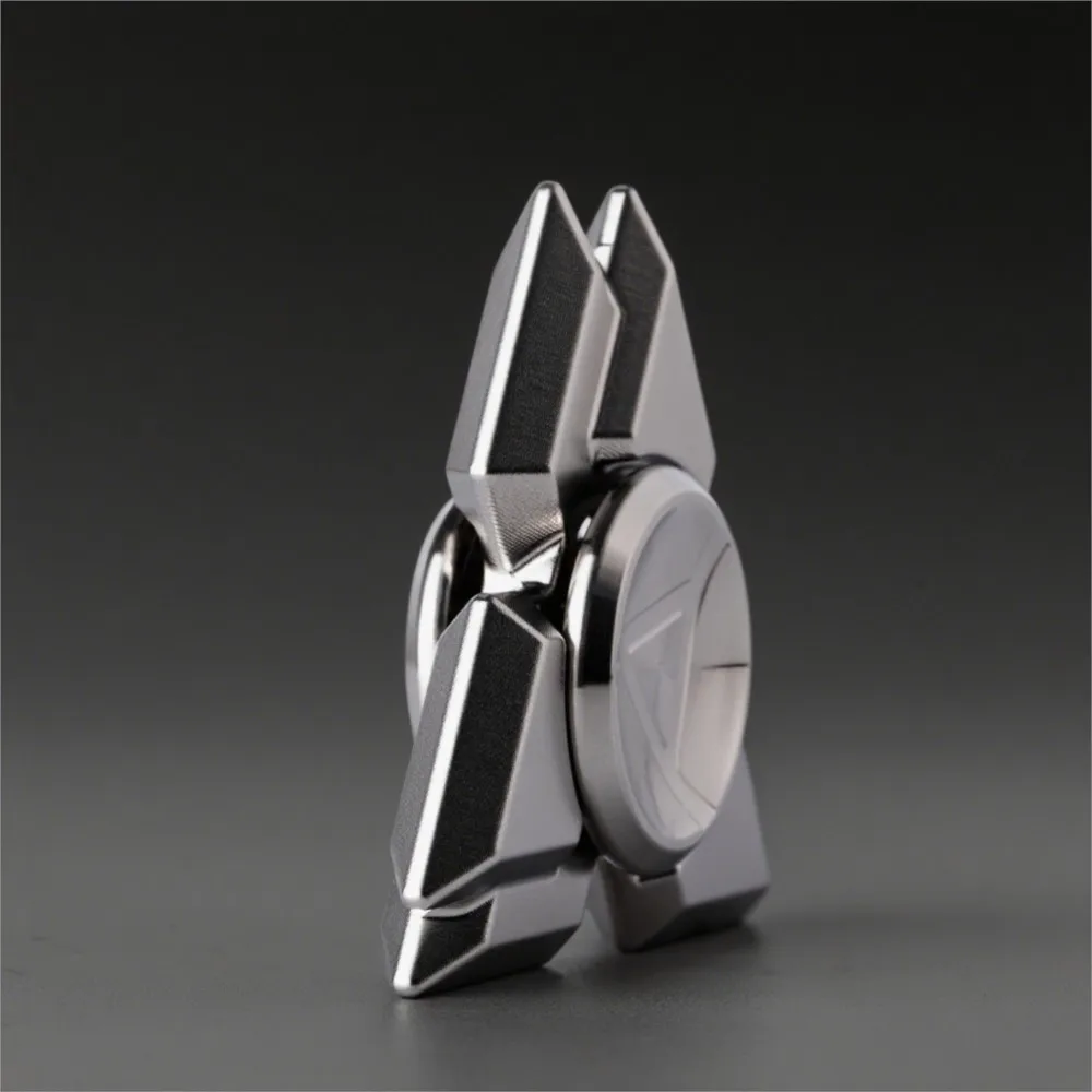 LIUMANG EDC Twin Fidget Spinner Edelstahl Stressabbau Spielzeug Zappelspielzeug Erwachsene Büro Schreibtisch Zubehör Angstlinderung Gadget