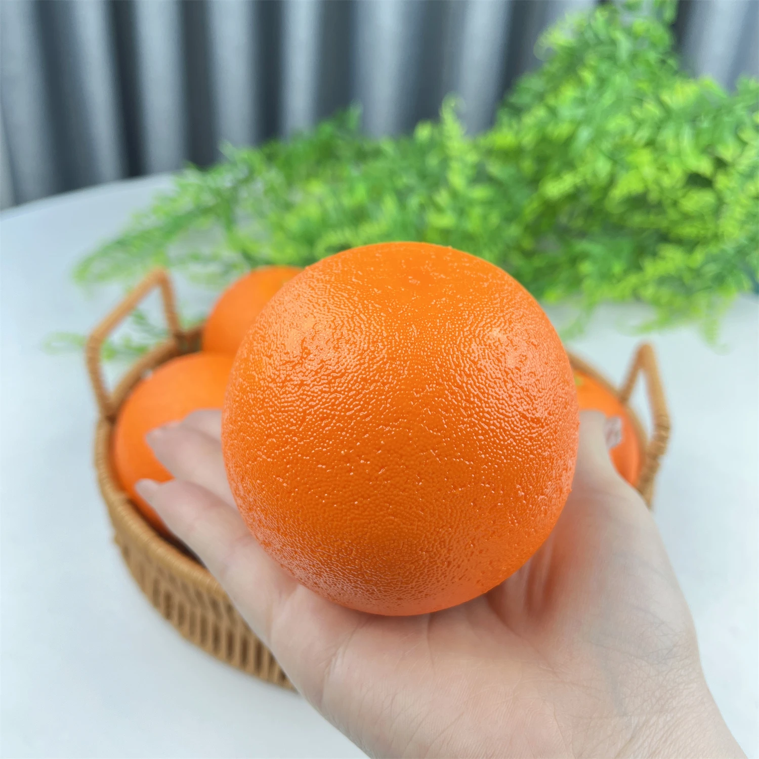6-teilig, Simulationsorangen, künstliche orangefarbene Modelle, gefälschte Früchte, Heimtextilien, Restaurant-Obsttablett, Dekoration, Fotografie – Detail 6