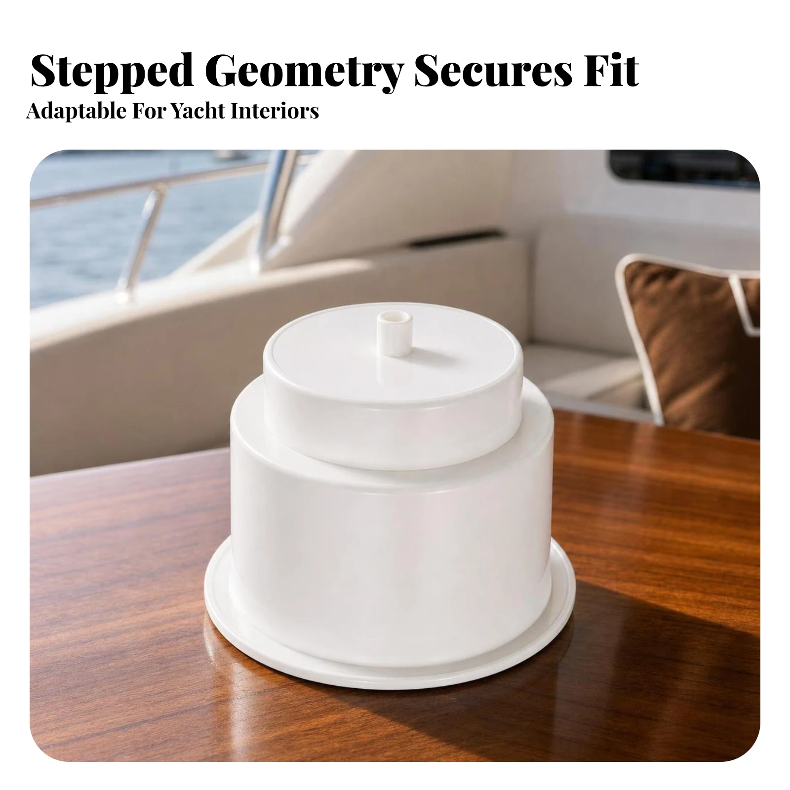 Marine Cup Holder Flush-Mount Boat Drink Holder Hardware Robust Plastic for Boats, Yachts