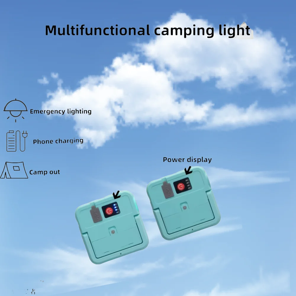 Imagem -06 - Lanterna Led Portátil para Acampar Exterior Multifuncional Carregamento Usb Fonte de Luz Dupla