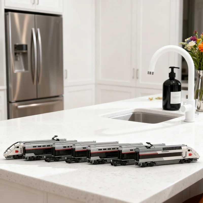 

5827pcs MOC TGV Duplex Carmillon Train Model Building Blocks Construction Christmas Gifts Toy Creative DIY Idea Education Kids