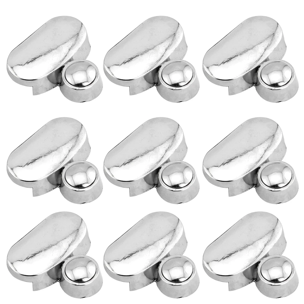 

10pcs Mirror Holder Clip Durable Zinc Alloy Rubber Bathroom Wall Clips Glass Oval Shiny Easy Install Screw Expansion Hardware