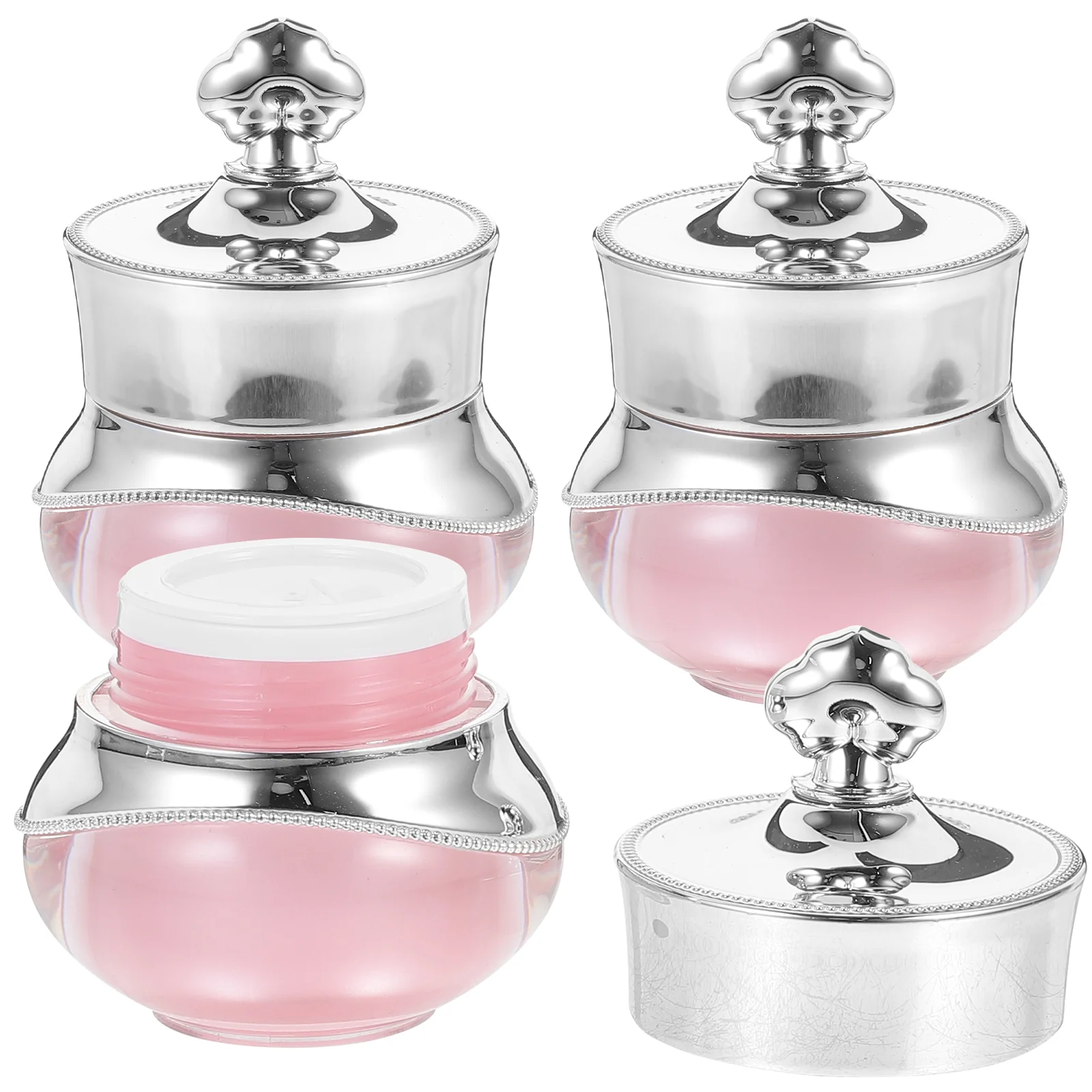 3 Pcs Bottle Wide Mouth Cream Container Containers with Lids Empty Jars Refillable Travel