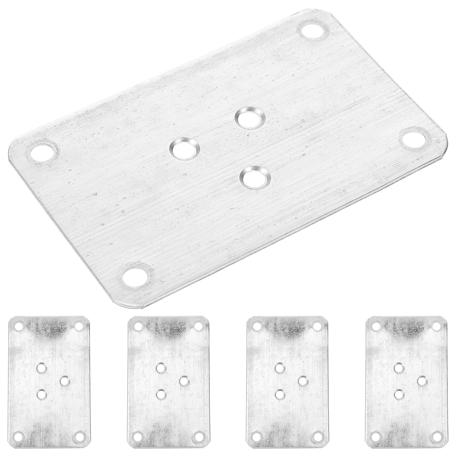 

5pcs Furniture Connecting Pieces 6x9.7x1.5cm Iron Table Leg Brackets Chair Mounting Plates for Furniture Legs Feet Connectors