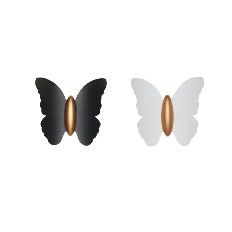 Outdoor butterfly shaped wall lamp, LED outdoor minimalist wall lamp, modern staircase corridor exterior lamp