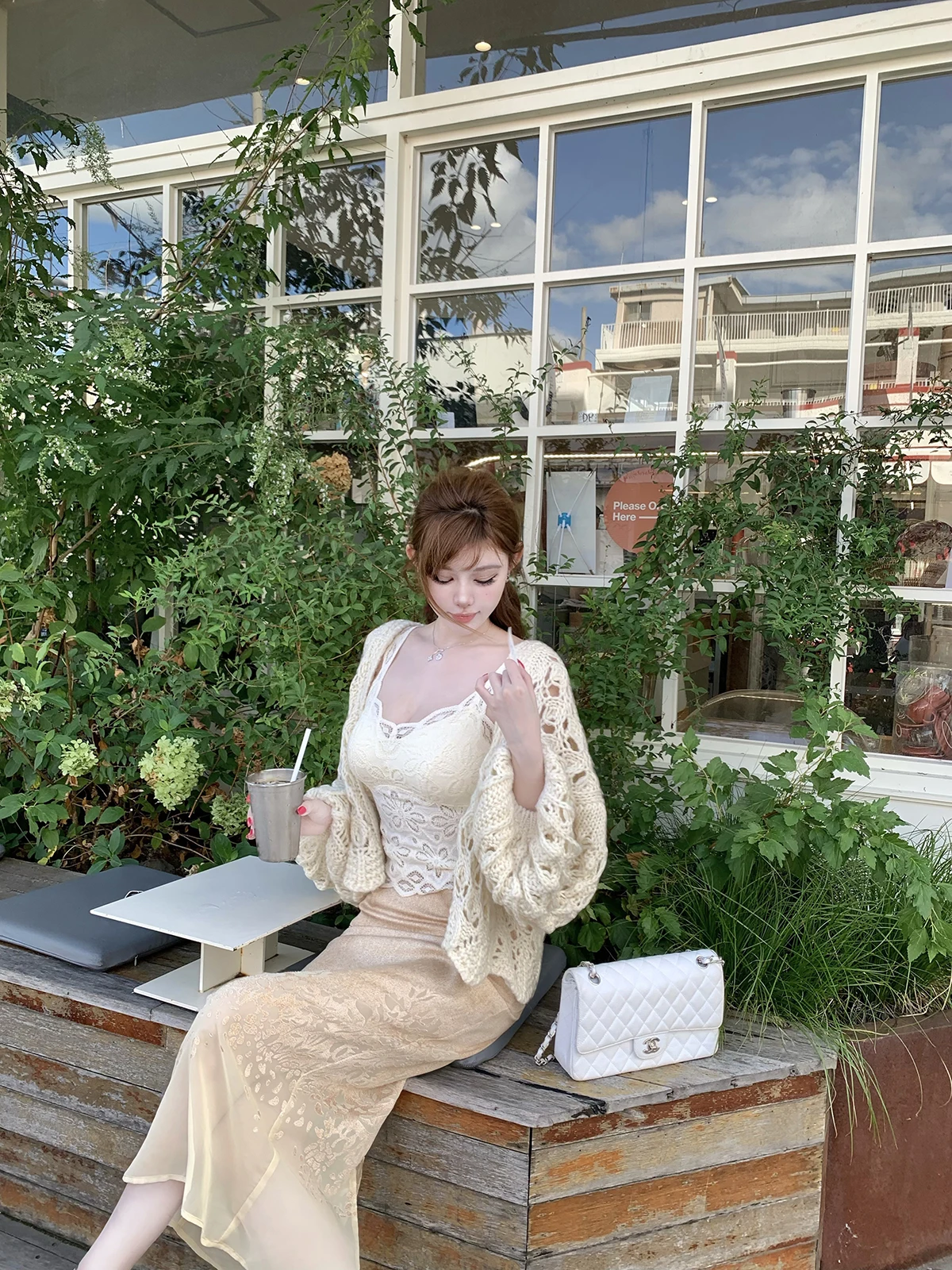 

Теплый вязаный кардиган с ажурным узором для женщин, осенне-зимний, модный, из мохера, с открытым передом, во французском стиле, с длинными рукавами