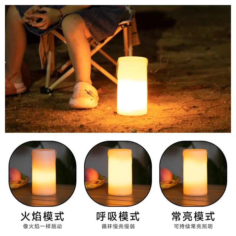 Led Kampeerlamp Outdoor Oplaadkamp Licht Handlamp Tentlamp Decoratieve Sfeer Tafellamp Camping Sim