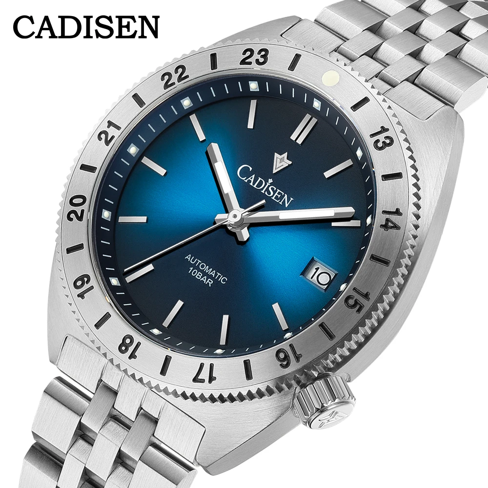CADISEN Spring Men'S Mechanical Watch Imported Mechanical Movement Casual 38mm Small Size Mechanical Watch