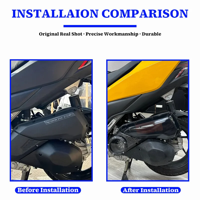 For Zontes 125X150X 125V 150V Air Filter Cover Transparent Air Filter Decorative Cover Engine Left Side Cover Modification Parts