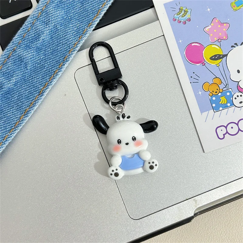 Kawaii montaña rusa Pochacco Sanrio llavero Anime parachoques coche Hello Kitty niños colgante llavero lindo niñas regalos de cumpleaños