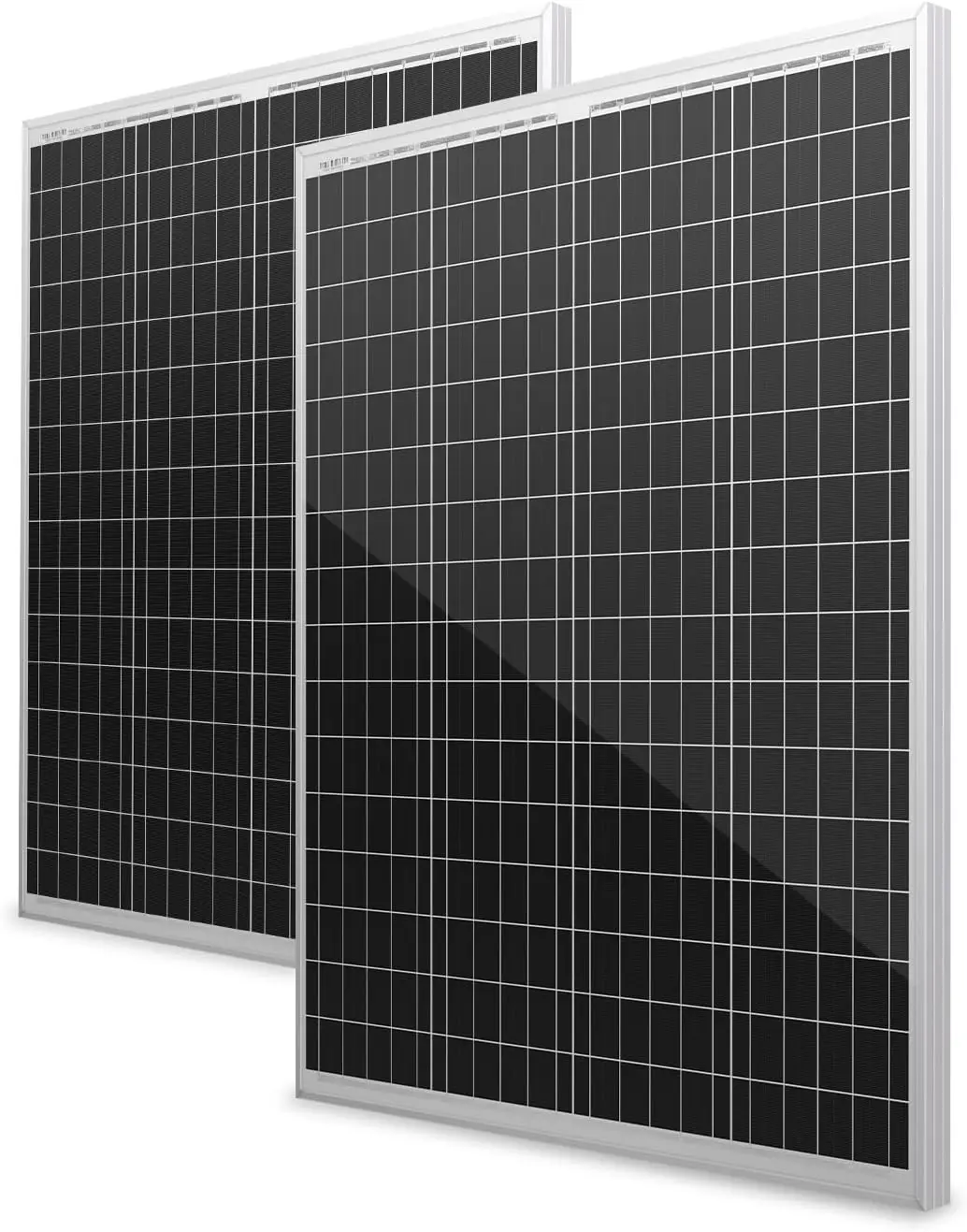 

100W 12V Polycrystalline Solar Panel, High Efficiency, Waterproof For Rvs Motorhomes Cabins Marine Boat Off Grid - 2Pack