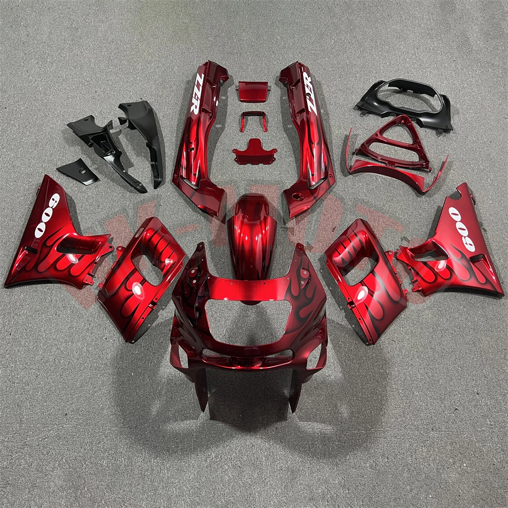 Motorcycle Fairing Kit Fit For ZZR 400 600 ZZR400 1993-2007 ZZR600 1998-2003 Bodywork Set High Quality Abs Injection Black Flame