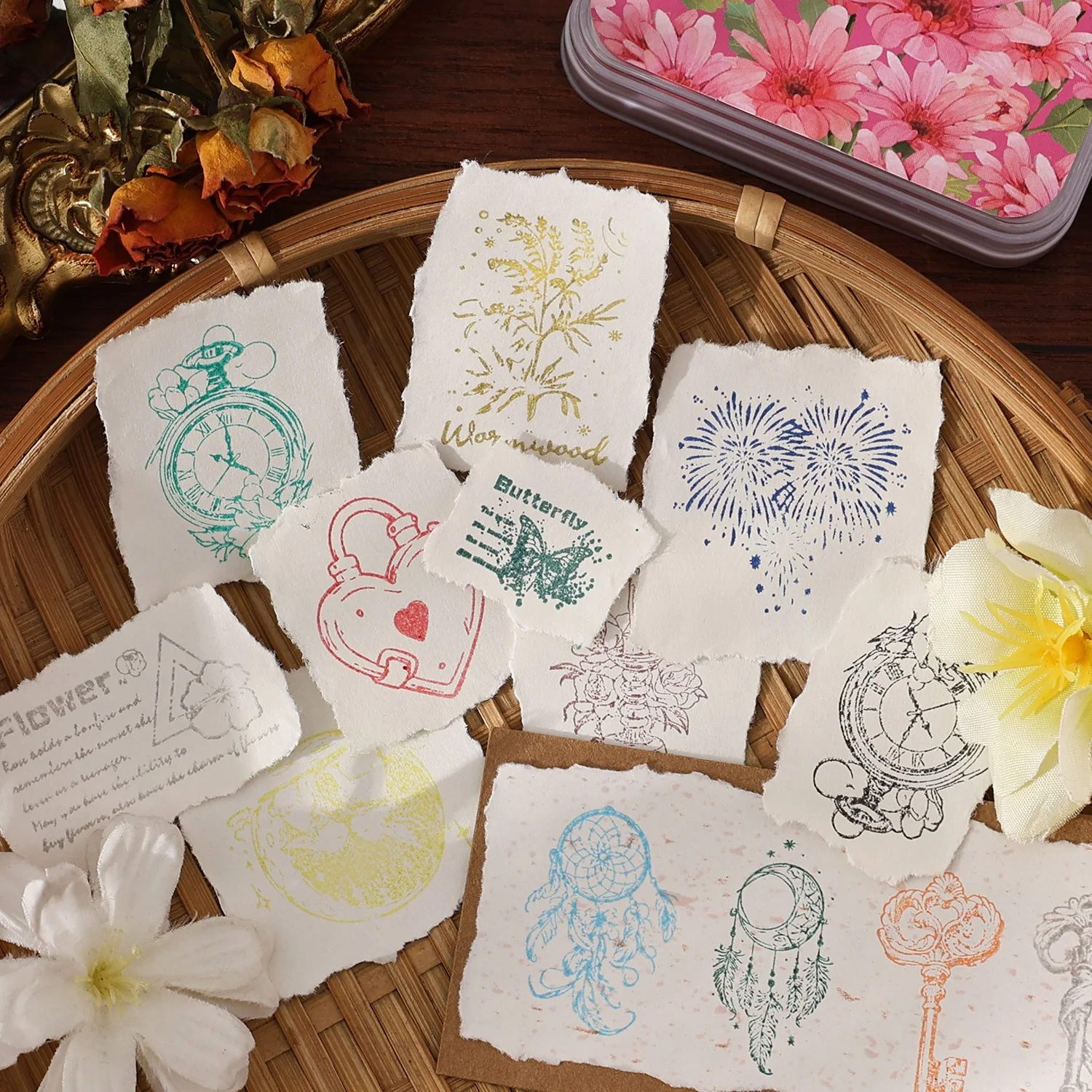 1PC 16 Colors Ecological Cotton Neutral Ink Inkpad Creativity Handbook DIY Decoration Cute Student Seal pad image 6