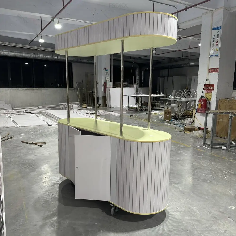 

Мобильная тележка для конфет FSDKX на заказ, металлическая разборная тележка для тортов, тележка для конфет на колесах для мероприятий и бизнеса