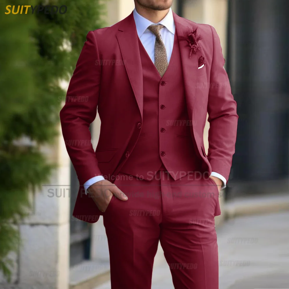 Formal Banquet Business Suit Sets For Men Wedding Party Grooms Elegant Outfits Fashion Prom Slim Fit Blazer Vest Pants 3 Pieces 9 Sc4df01c487ff43bb95e3468024025420O
