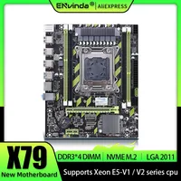 ENVINDA-placa base X79 LGA 2011 USB2.0 SATA3, compatible con memoria REG ECC y procesador Xeon E5 4DDR3 PCI-E NVME M.2