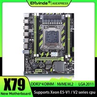 ENVINDA  X79 Motherboard LGA 2011 USB2.0 SATA3 Support REG Memory ECC And Processor Xeon E5 4DDR3 PCI-E NVME M.2