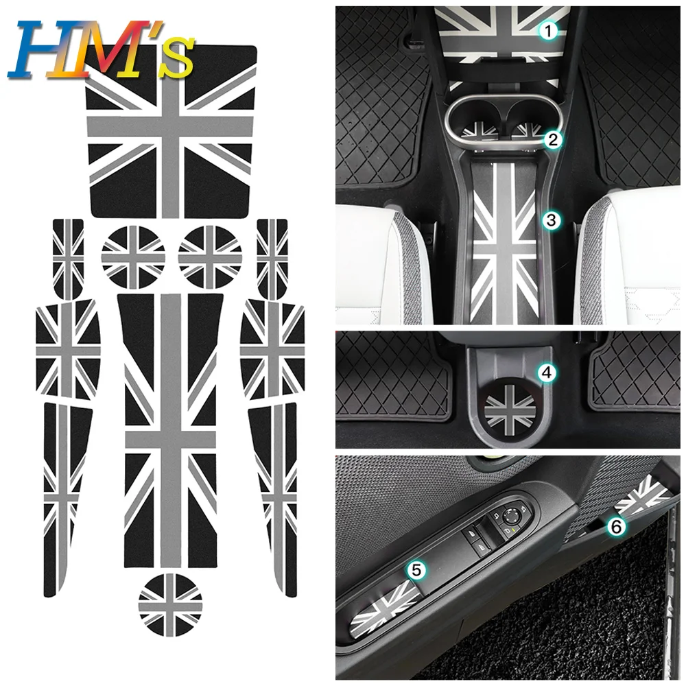 Compatible With MN Cooper F66 2024 2025 Car Door Groove Mat Slot Cup Holder Pad Water Holder Leather Anti-slip Mat Cover Parts