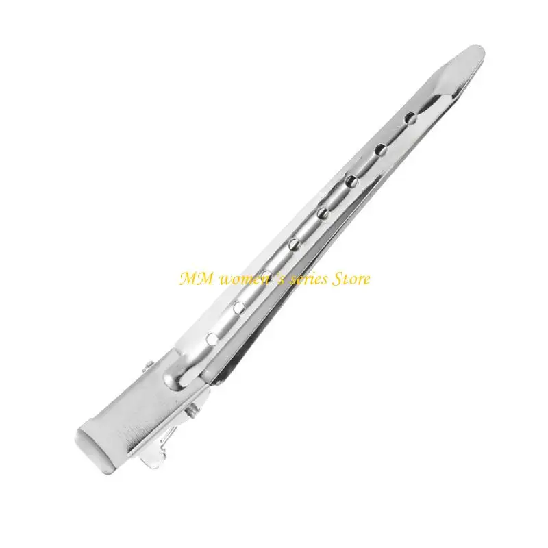 Q39C 긴 실버 미니 캐치 헤어 바렛을위한 헤어 오리 빌 클립 간단한 섹션 헤어 핀 쉬운 간단한 머리 스타일링