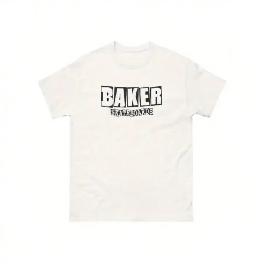 

BAKER SKATEBOARDS Ретро 90-х годов Винтажная черная футболка для скейтбординга Дизайн