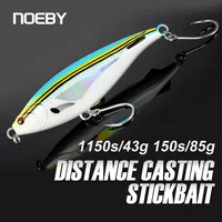 NOEBY-señuelo de pesca con lápiz que se hunde, 115mm, 43g, 150mm, 85g de fundición larga, cebo duro Artificial para atún de lubina, señuelo de pesca Stickbait