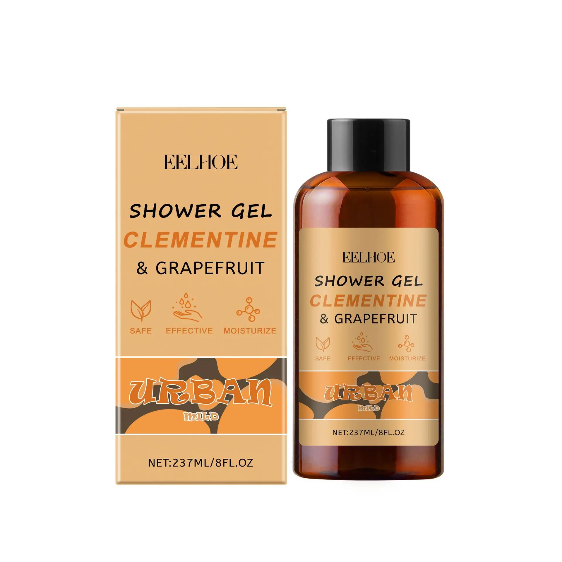 EELHOE Grapefruit Body Washes Shower Gel Organic Oil Control Smooth Cleaning the Skin Exfoliator Fragrant Moisturizing Body Wash