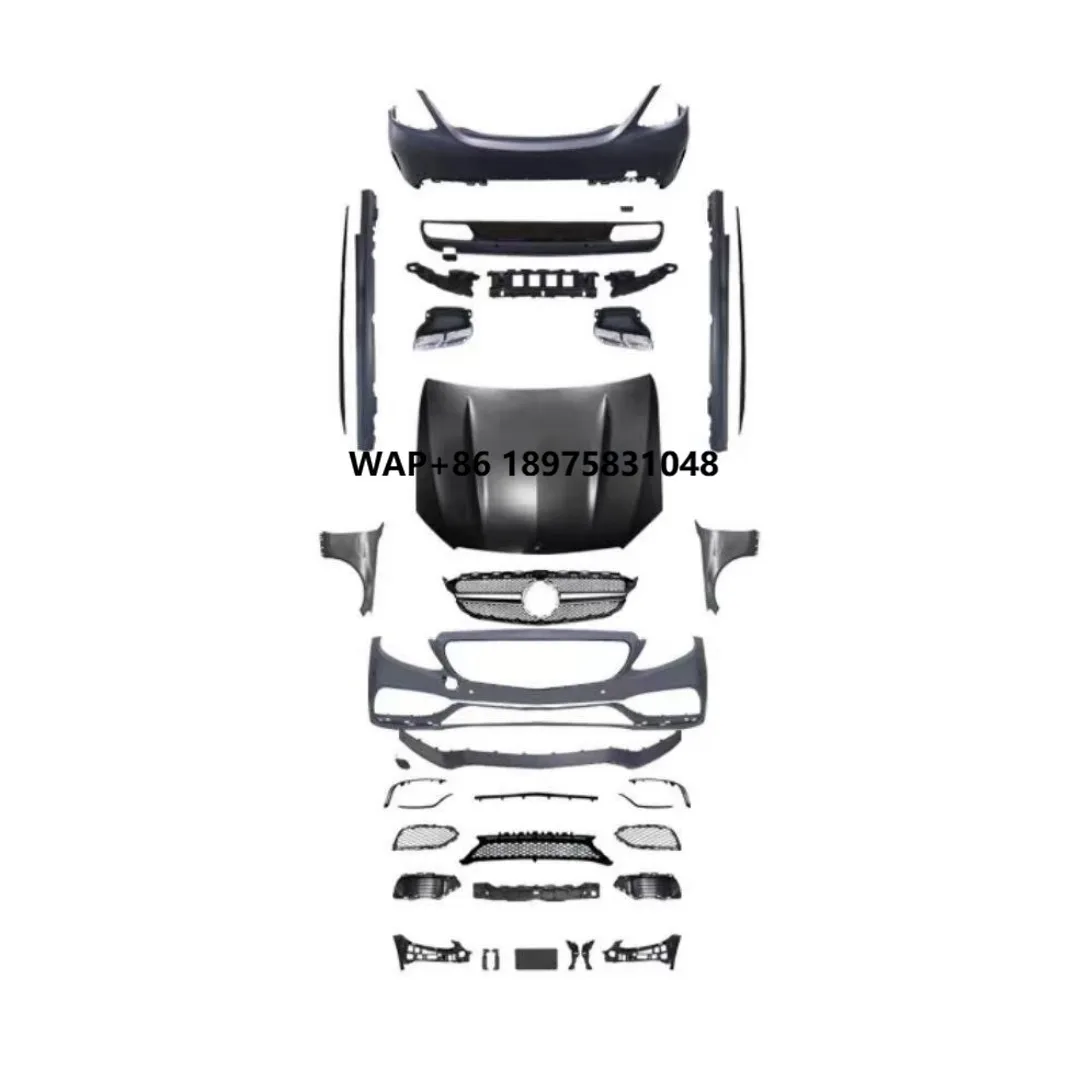 

Комплект кузовных деталей для Mercedes-Benz W205 C-Class 2015-2021: передний/задний бампер, капот, боковые пороги, решетка радиатора