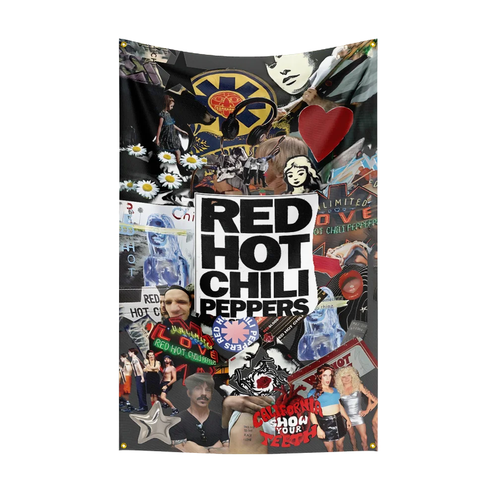 3x5 Ft Heavy Rock R-Red Hot Chili Pepps Flag Polyester Digital Printing Banner for Bedroom Wall Art Out Door Tapestry Decoration - Image 2