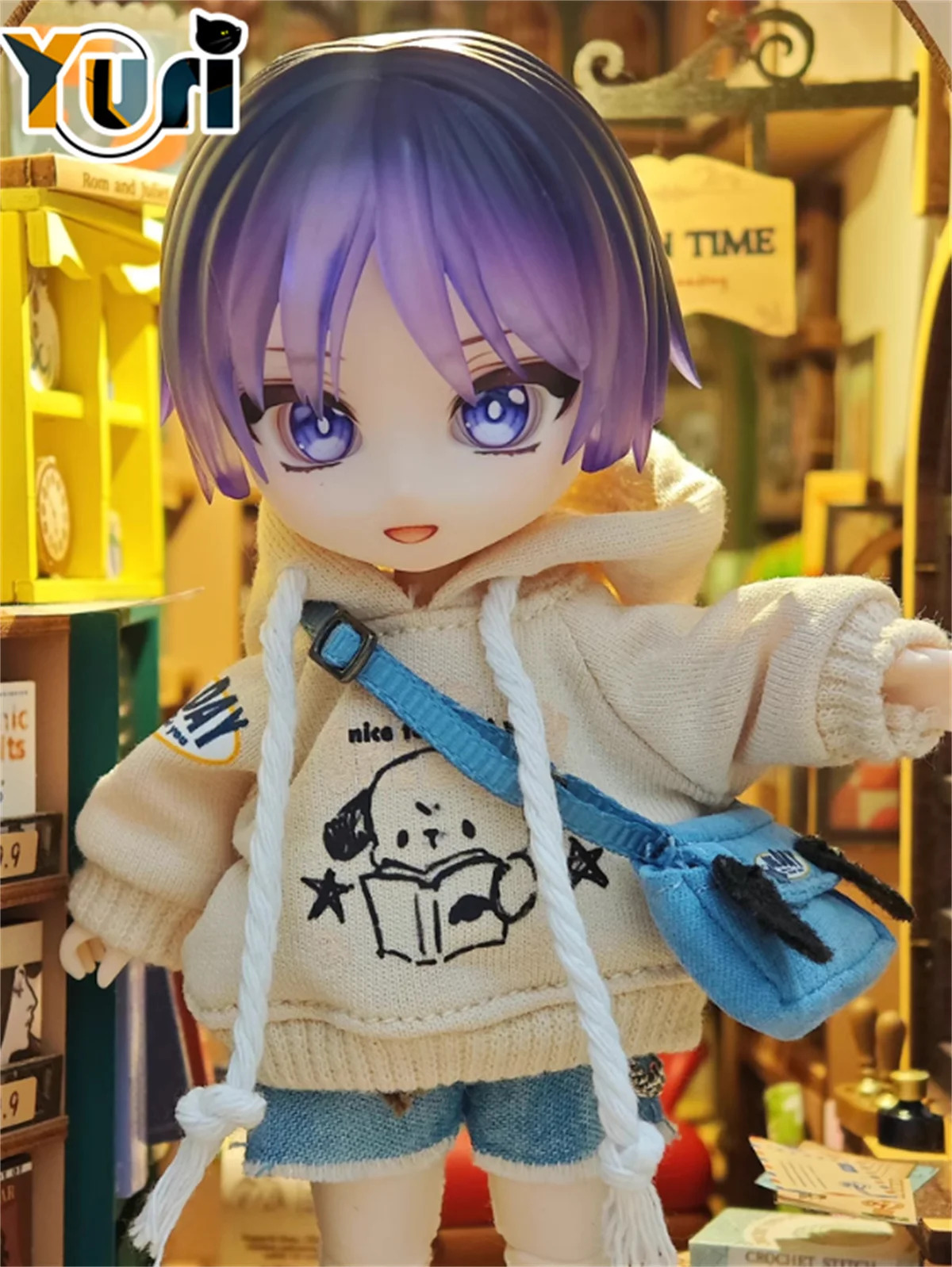 New Anime Genshin Impact Kunikuzushi Wanderer Handmade OB11 OB22 Hair Wig Game Cosplay Gift Kid Cute