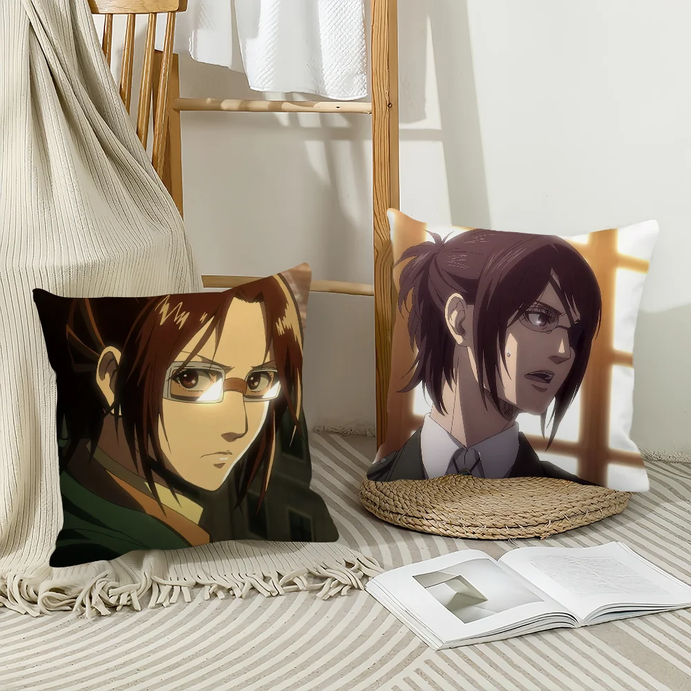 Attack on Titan Hange Zoe Pillow Case Home Decoration Cushion Cover Suitable For Office Sofa Bedroom Car